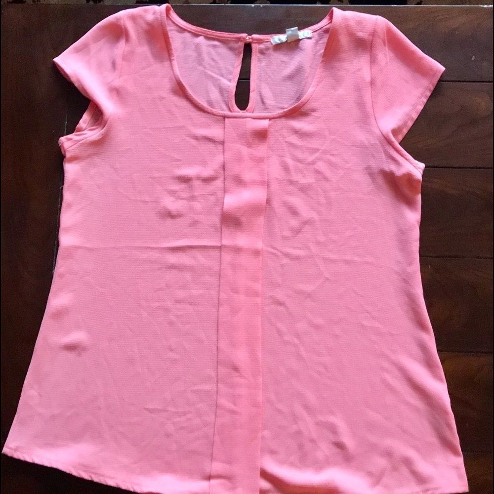 Coral Papaya Flowy Top  Size Small EUC